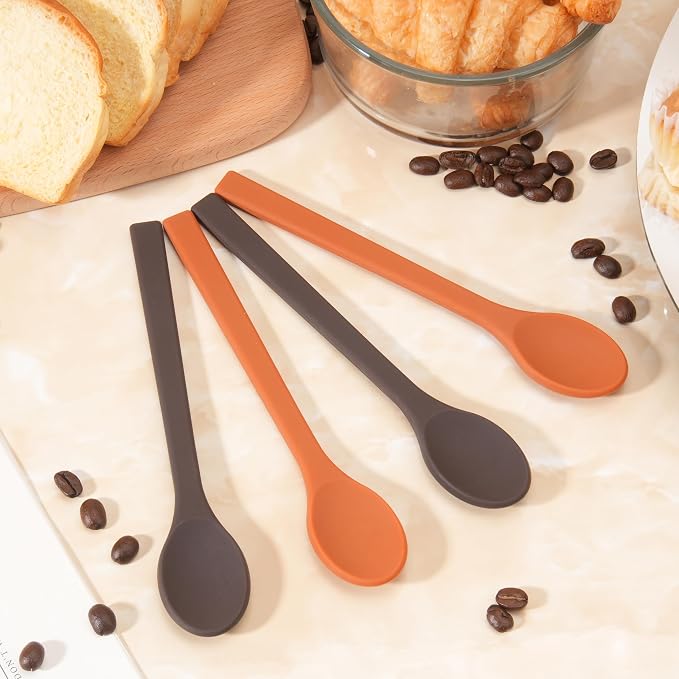 2PCs Silicone Stirring Spoons for Coffee Tea | 6.85-Inch Coffee&Espresso Spoons - Image 8