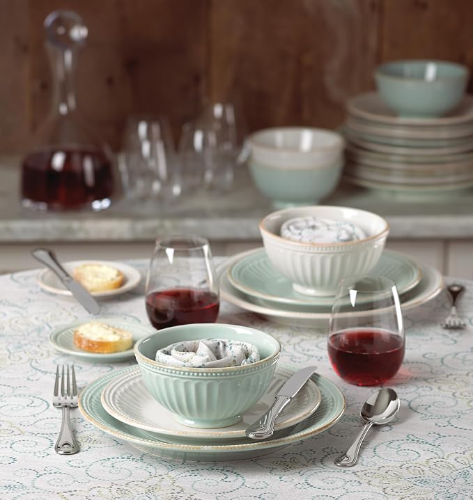 Lenox White French Perle Groove 4Pc Place Setting, 6.95 LB - Image 8