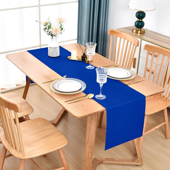 Farmhouse Blue Table Runner Dining Table Runners 48 Inches Long Coffee Table - Image 2