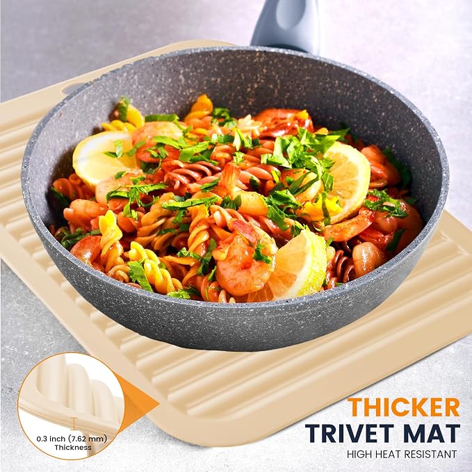 Silicone Trivet Mats 2 Heat Resistant Pot Holders Multipurpose Non-Slip Hot Pads - Image 4