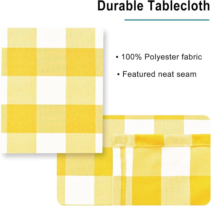 60 x 84 Inch Checkered Tablecloth Rectangle - Image 4