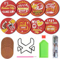 Bartogro 8 Pcs Diamond Painting Coaster Kits, DIY Football Diamond Art Coasters by Bartogro
