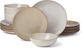 Oneida Organic Shades Oatmeal Stoneware 18-Piece Dinnerware Set by Oneida