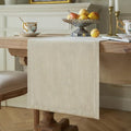 Burlap Style Farmhouse Table Runner, 14x108 Inches Cream | Thick Durable Fabric by ZEEMARTONLINE