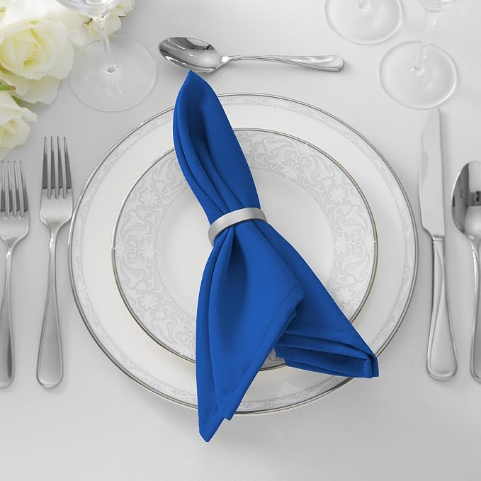Lann's Linens Set of 12 Cloth Dinner Napkins, 20-inch Polyester Napkins - Image 5