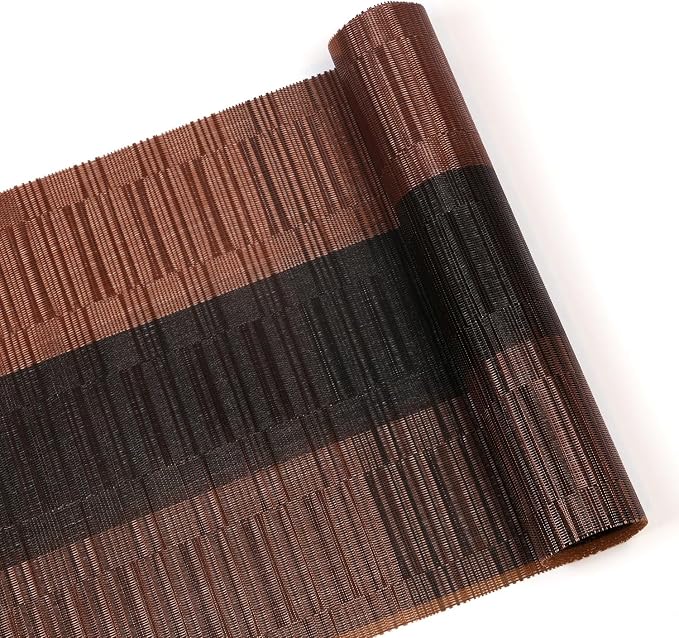 SHACOS Woven Vinyl Table Runners PVC Table Runners 12 x 90 inch Long Wipeable - Image 4