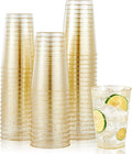 JOLLY CHEF 100 Pack 12 oz Gold Plastic Cups, Disposable Gold Cups, Heavy-duty by JOLLYCHEF