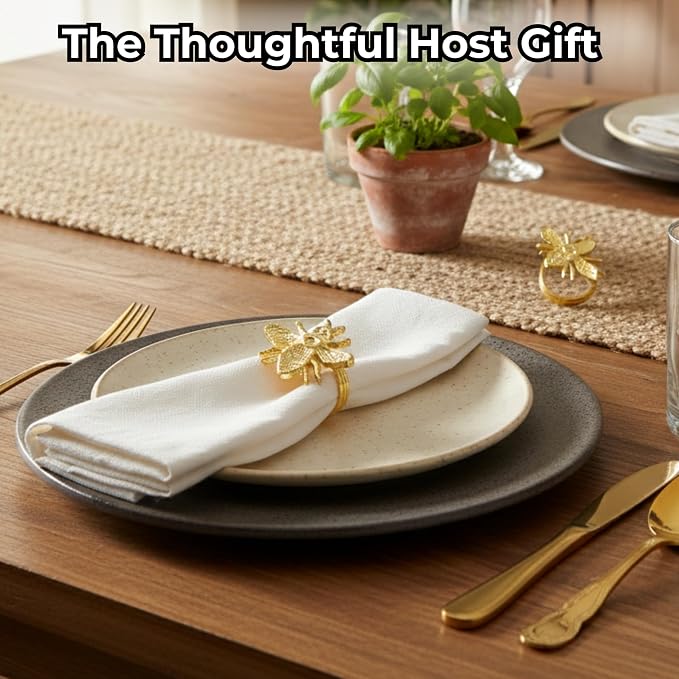 ALPHA Living HOME Decorative Bee Napkin Rings - Image 8