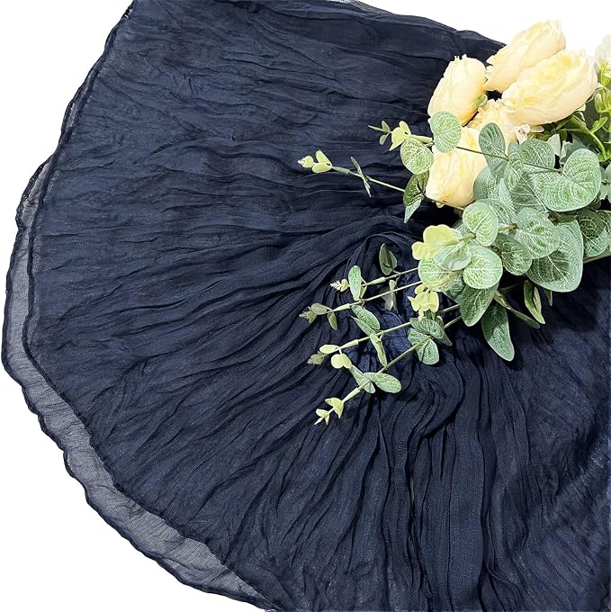 12Pack Navy Blue Cheesecloth Table Runner 20x120inch Gauze Table Runner | Boho - Image 6