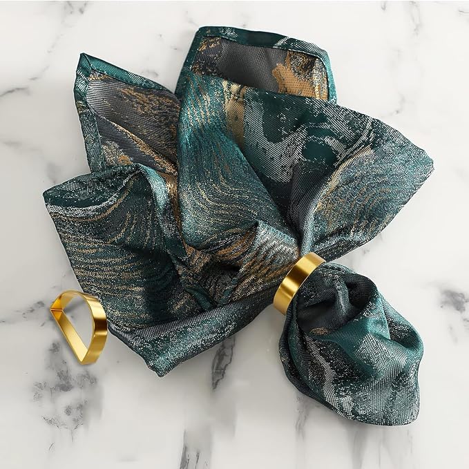 8 Pcs Gold Napkin Rings-Stainless Steel Napkin Rings | Metal Napkin Ring - Image 6