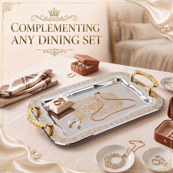 3 Pack Metal Serving Trays - Image 2