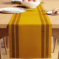 Encasa XO Table Runner, Yarn Dyed Ribbed Cotton 13"x54" | Ladder Yellow by EncasaXO
