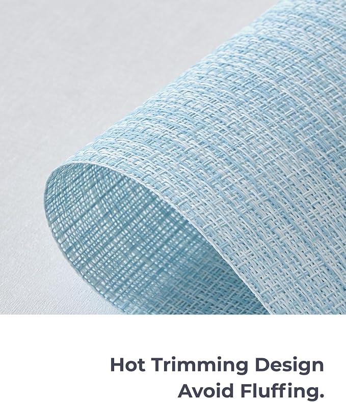 Leetaltree Soft Sky Blue Woven Placemats Set of 6 - Image 7