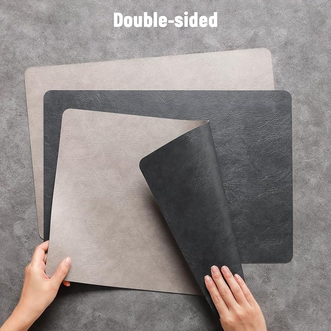 Vinyl Placemats Set of 6, Dual Sided Place Mats - Image 2