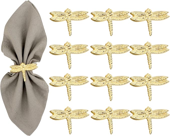 ALPHA Living HOME Napkin Rings, Napkin Ring Set of 12, Napkin Holders by ALPHALivingHOME