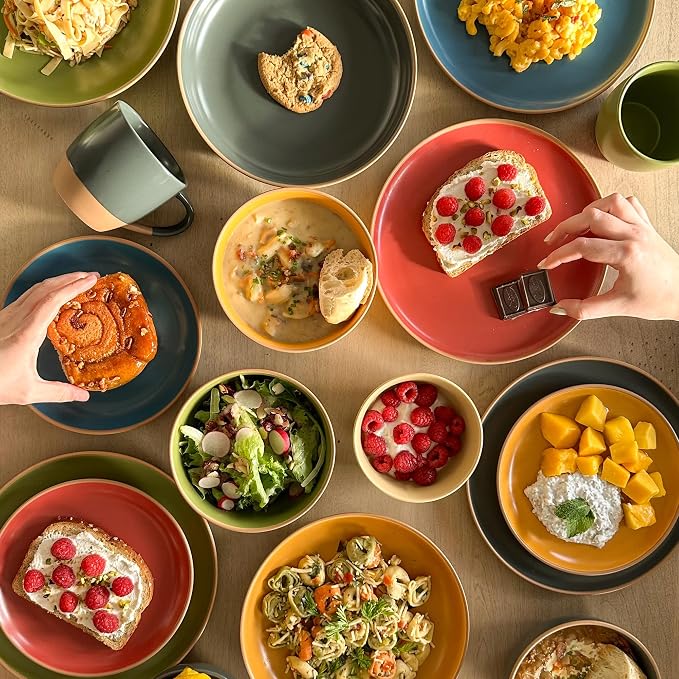 Mora Ceramic Artisan Matte Large Pasta Bowls 30oz, etc Kitchen Plate/Wide Bowl - Image 9