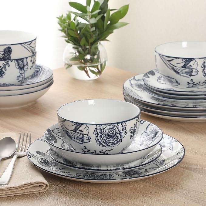 Gibson Home Westerly Court 16-Piece Dinnerware Set, Service - Image 4
