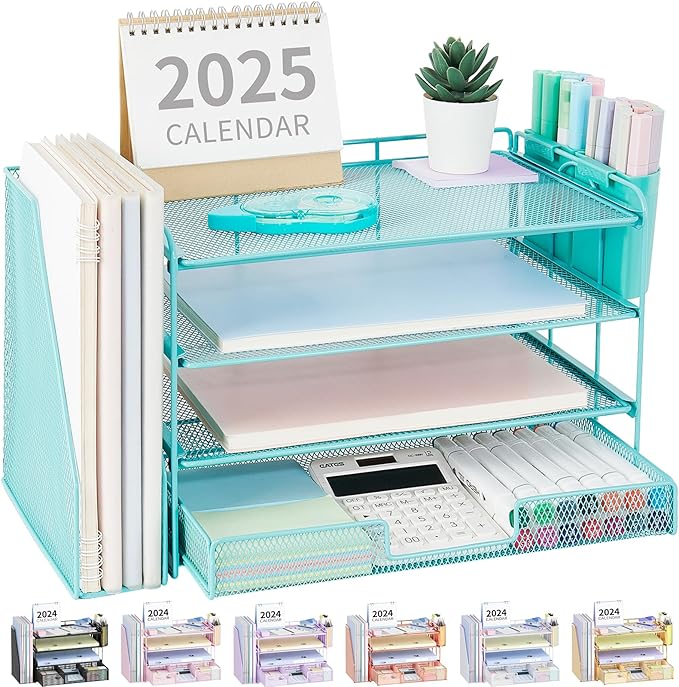 Desk Organizer, 4-Tier Desktop File Organizer by OPNICE