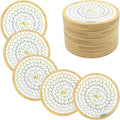 Eykao 5 Pack Bamboo Wood Drink Coasters, 4.3 Inch Round Coasters by Eykao