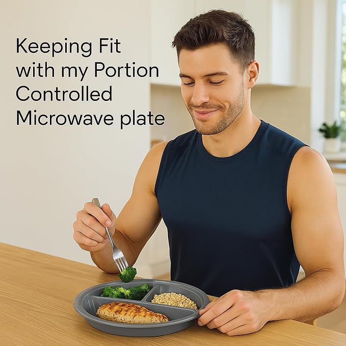 4-Pack Divided Microwave Plates - Image 3