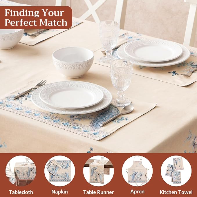 Maison d' Hermine Placemats Set of 4 Reusable 100% Combed Cotton | Cloth Place - Image 7