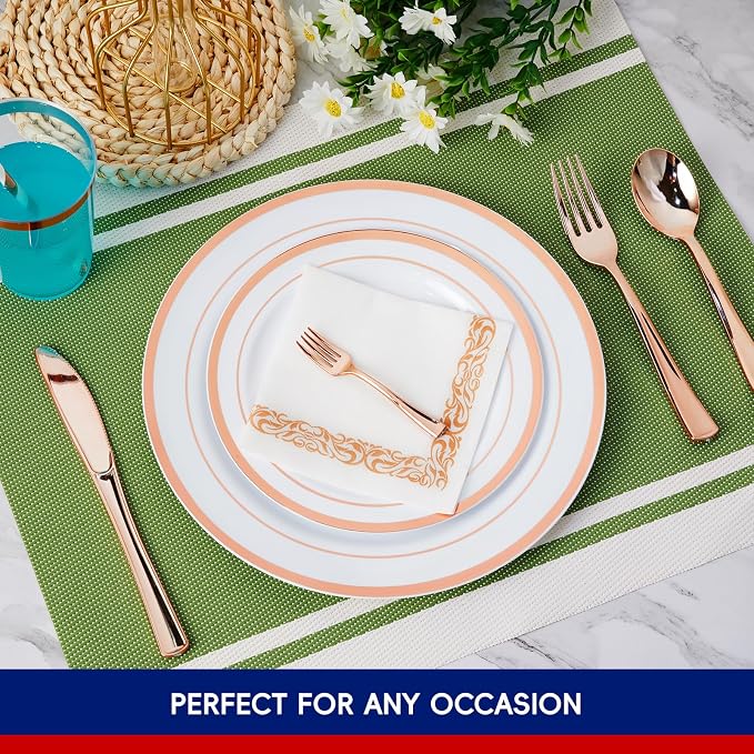 25 Guests Plastic Plates Set - Image 6