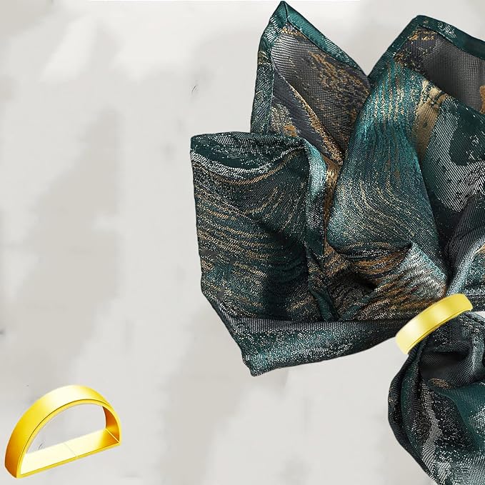 8 Pcs Gold Napkin Rings - Image 4