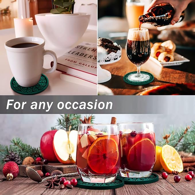 Silicone Coasters for Drinks, Resistant Reusable Drink Coasters-Great Gift for - Image 5