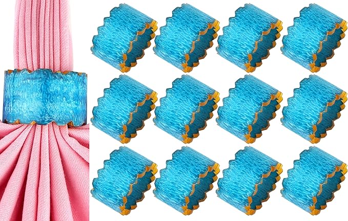 ALPHA Living HOME Handmade Epoxy Napkin Rings Set of 12 | Elegant Round Napkin by ALPHALivingHOME