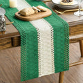 Artoid Mode Emerald Green Farmhouse Woven Table Runner 12x36 Inch | Holiday by ArtoidMode