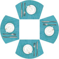 SHACOS Wedge Shape Placemats Set of 4 Round Table Placemats Heat Resistant by SHACOS