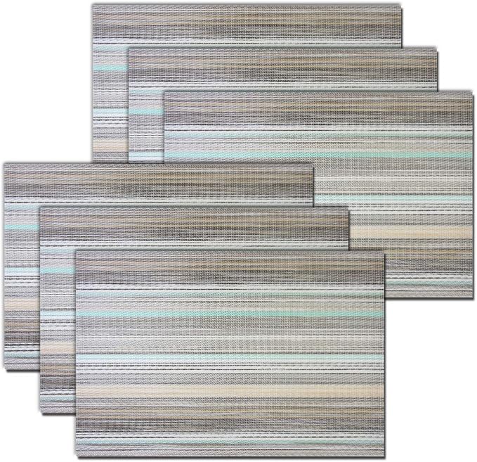 PIGCHCY Stylish Placemats for Dining Table Set of 6, Thicker and Tighter by PIGCHCY