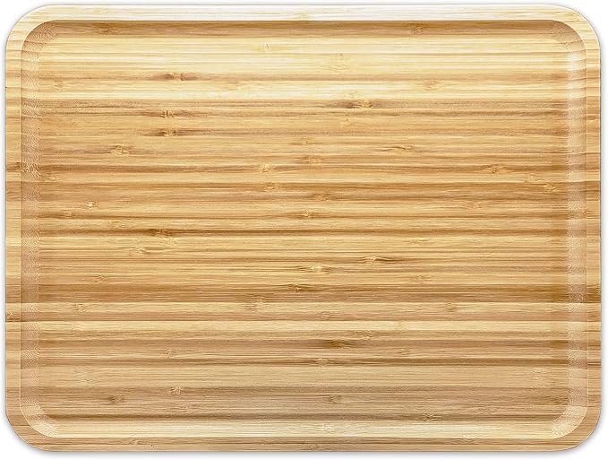 Bam&Boo Bamboo Serving Tray Natural Minimalist Rectangular Coffee, Decor - Image 5