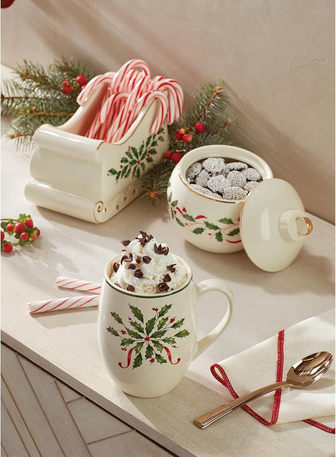 Lenox Holiday Christmas Ornament Candy Jar | porcelain, dishwasher safe | 5.75 - Image 4