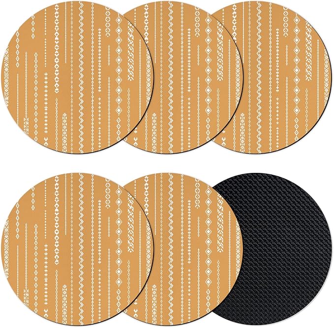 Southwestern Lines Coasters Set of 6, Absorbent Coasters by Unknown