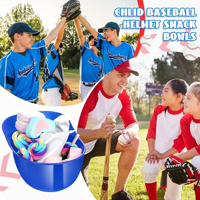 Ice Cream Dessert Baseball Cap Bowls Baseball Helmet Snack Bowl 8 oz Mini Party - Image 5