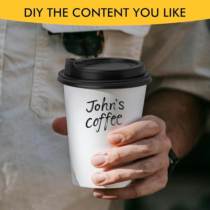 RACETOP Coffee Cups with Lids 12 oz, 50 Pack Disposable To Go Cups | Thickened - Image 7
