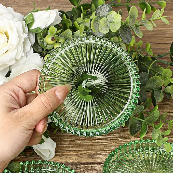 JUXYES Set of 5 Heat-Resistant Clear Glass Coaster - Image 3