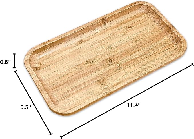 Bam&Boo Bamboo Serving Tray Natural Minimalist Rectangular Coffee, Decor - Image 8