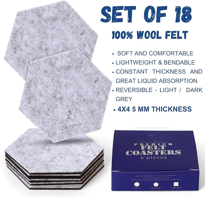 A&A Wonders Premium Felt Coasters - Image 2