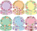 120 Pcs Summer Floral Party Plates 7 Inch Floral Paper Plates, Summer Flower by Umigy