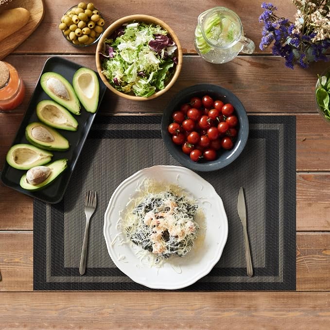 Aofmee Placemats Set of 6, Washable PVC Place Mats, Heat Resistant Non-Slip - Image 5