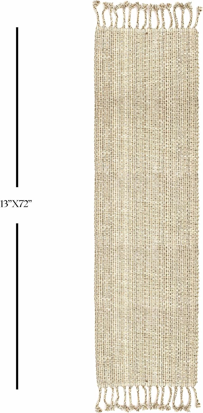 100% Cotton Table Runner for Dining Room Tables Rectangle Two Tone Woven Fabric - Image 4