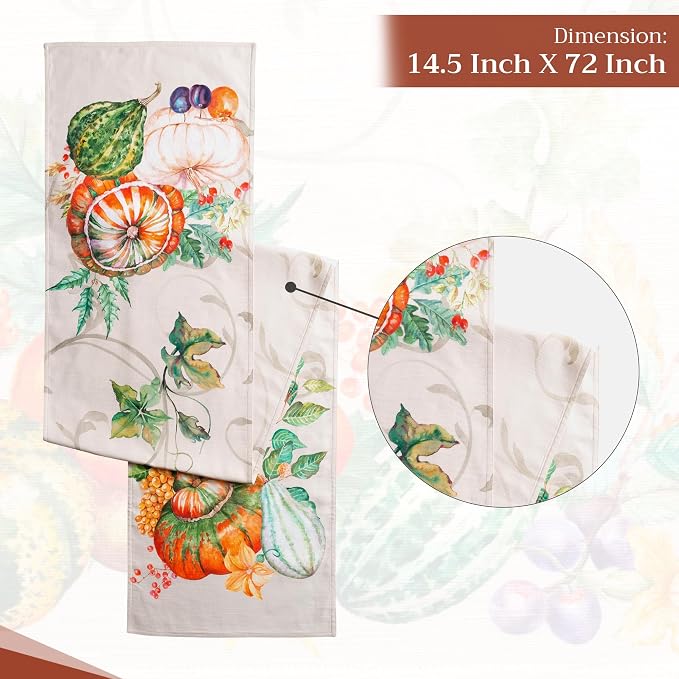 Maison d' Hermine Table Runner 100% Cotton 14.50" x 72" | Table Runners 72 - Image 4