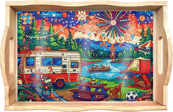 EWJRNSF Diamond Art Kits for Adults Wooden Serving Trays by EWJRNSFDiamondPainting