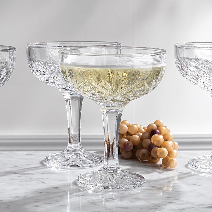 Godinger Champagne Glasses, Champagne Glass Set, Coupes Barware Glasses - 6oz. - Image 2