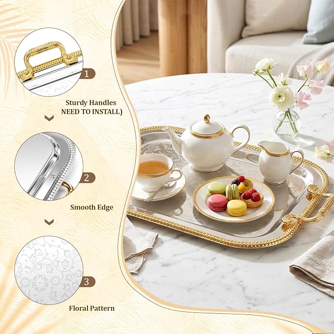 3 Pack Metal Serving Trays - Image 6