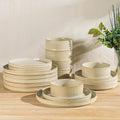 Ceramic Dinnerware Set for 6, 18-Piece Plates and Bowls Set | Lightweight by TheTerra