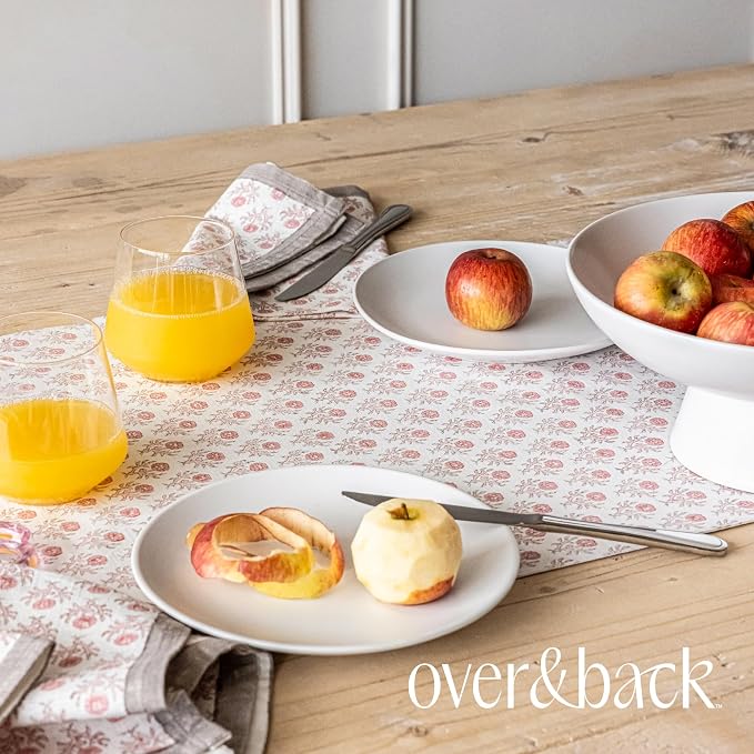 Over&Back 18x108 Hand-Blocked Printed Cotton Table Runner - Image 7
