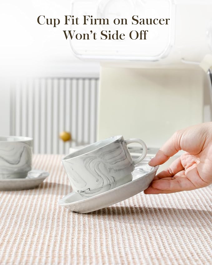 MALACASA 8 OZ Porcelain Espresso Cups - Image 7
